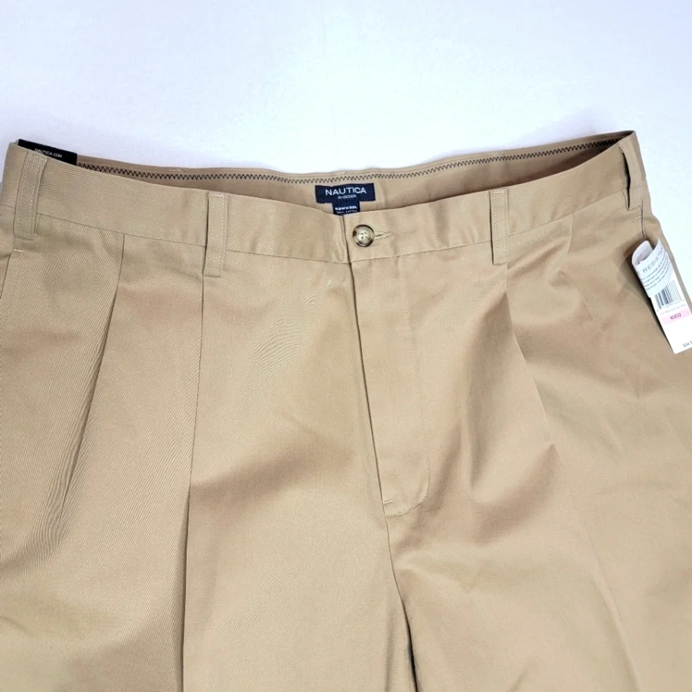 Nautica Men's‎ Rigger Double Pleat Wrinkle Resistant Trousers Size 40X32. #455
